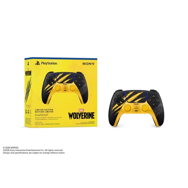 PRESALE Sony PS5 DualSense Marvel\'s Wolverine Battle Yellow LE Controller - 9/15