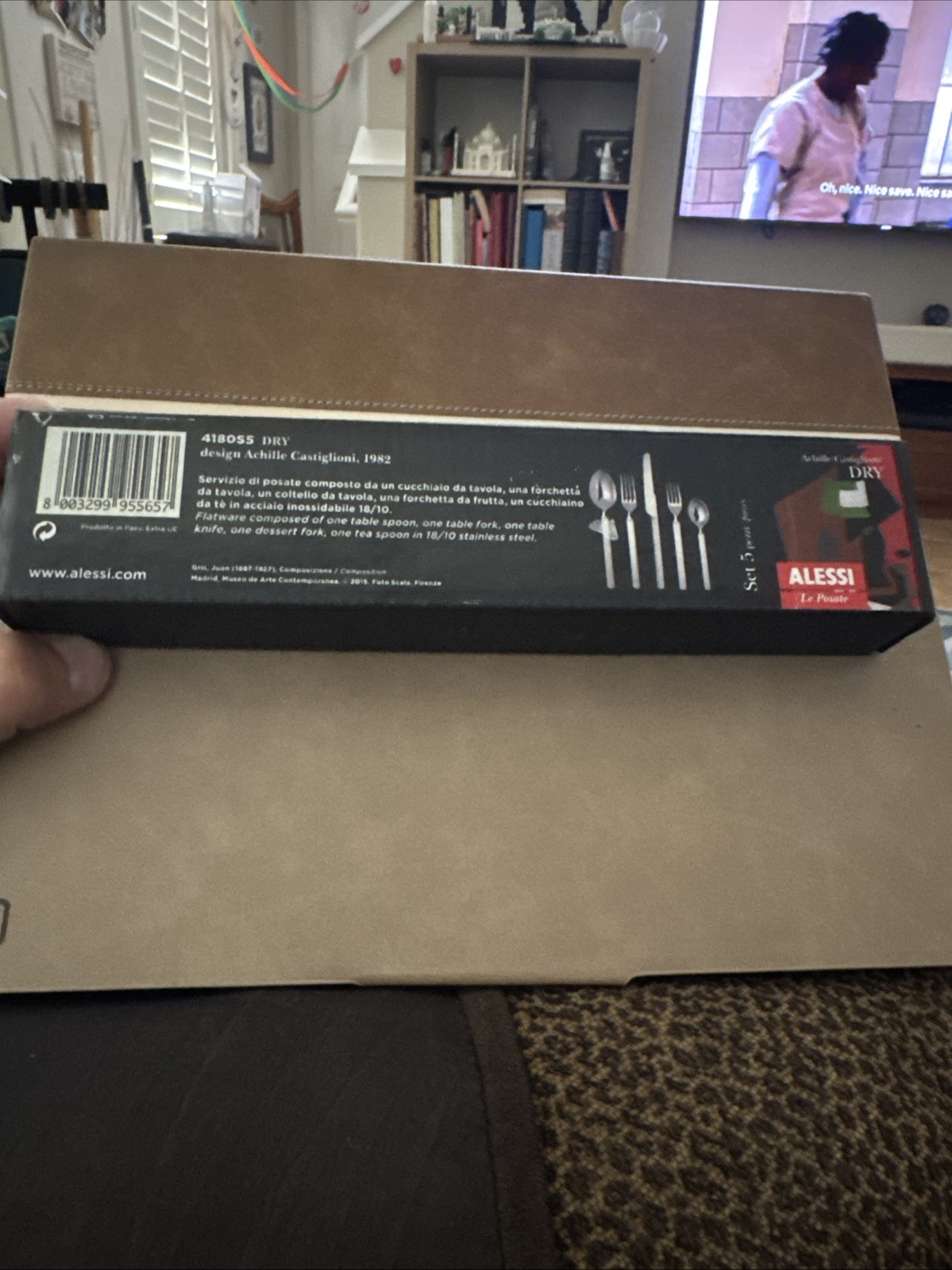 Dry Cutlery Designed Achille Castiglioni Silverware, 5 Piece, Silver NEW IN BOX