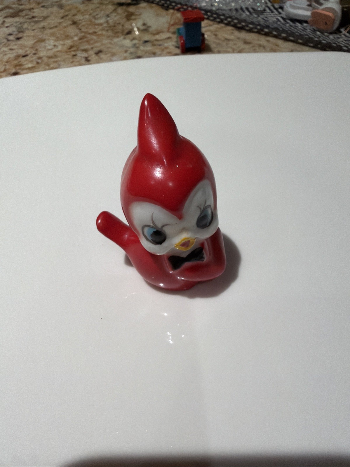 Vintage Adorable Red Ceramic Cardinal Figurine--2.5” Tall