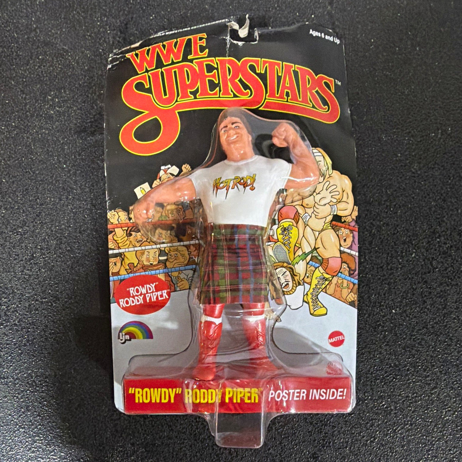 Mattel WWE Superstars Rowdy Roddy Piper Action Figure Carded w/ Poster Mattel WWE Superstars Rowdy Roddy Piper Action Figure Carded w/ Poster