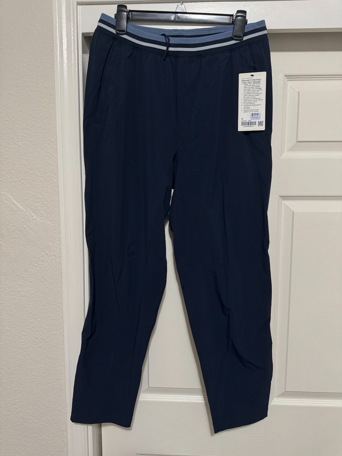 Lululemon Relaxed-Fit Workout Track Pant Regular Size M Navy