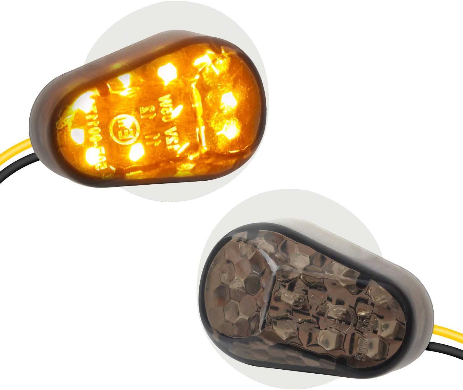 Smoked Flush Mount Turn Signal LED Indicator Light Compatible with YZF R1 R6 R6S Smoked Flush Mount Turn Signal LED Indicator Light Compatible with YZF R1 R6 R6S