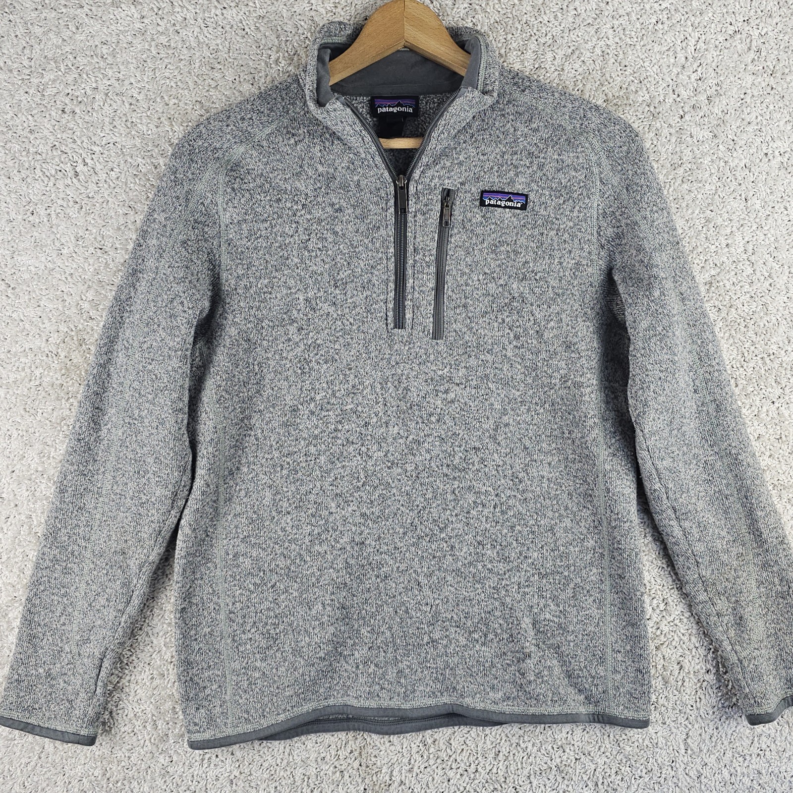 Patagonia Better Sweater Mens Medium Gray Jacket Quarter Zip Pullover Mock 25522 Patagonia Better Sweater Mens Medium Gray Jacket Quarter Zip Pullover Mock 25522