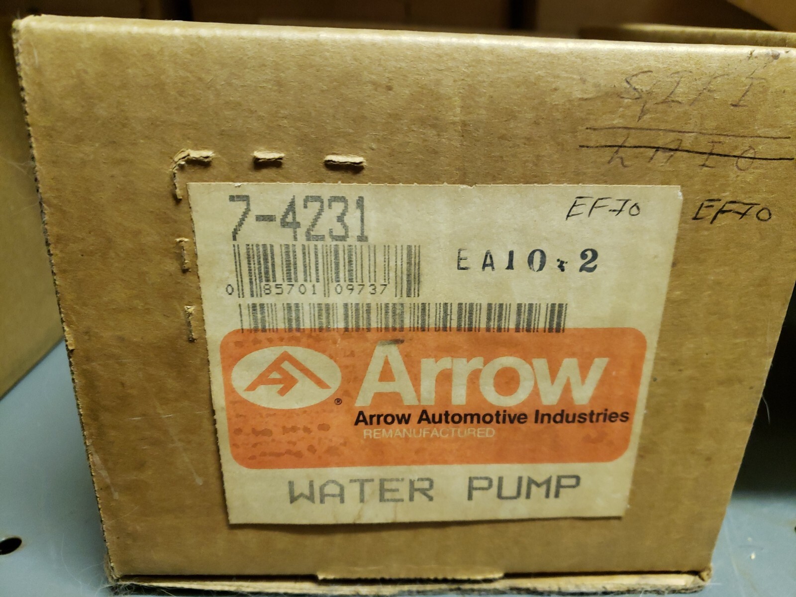 REMANUFACTURED ARROW 7-4231 WATER PUMP 50307