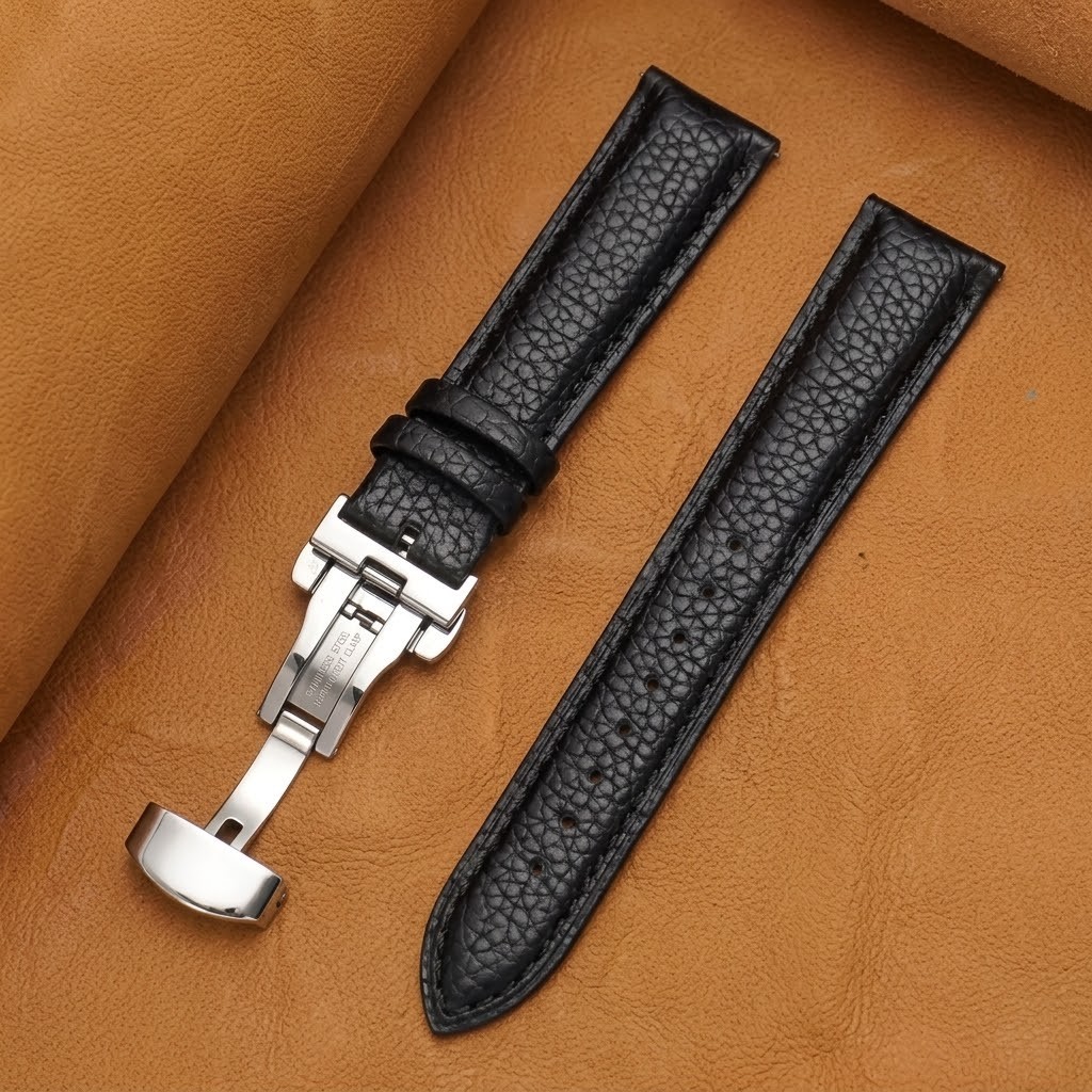 Calfskin Litchi Leather Watchband 16/19/21/24mm 18mm 20mm 22mm Watch Strap for M Calfskin Litchi Leather Watchband 16/19/21/24mm 18mm 20mm 22mm Watch Strap for M
