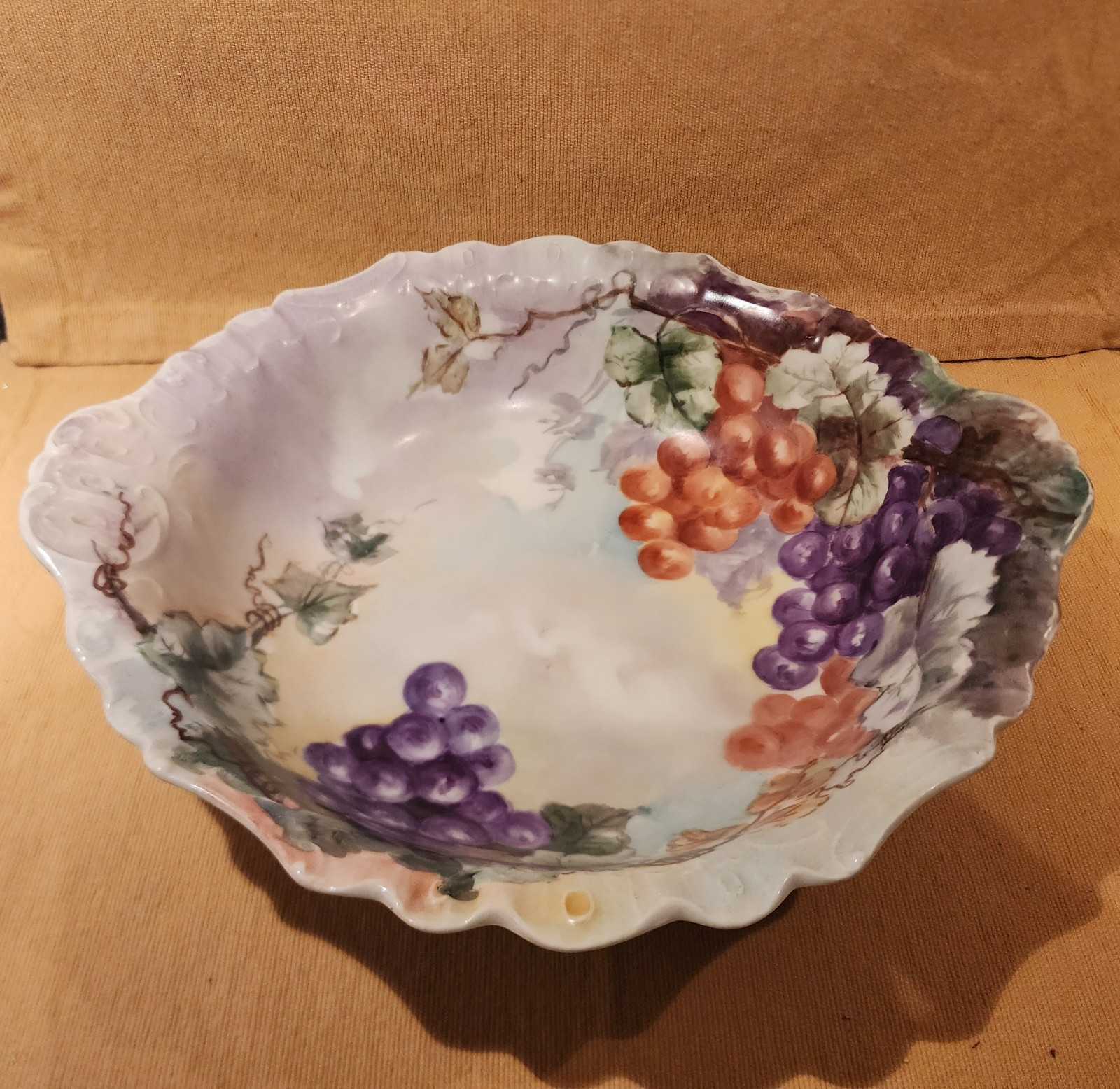 Antique JPL~Jean Pouyat Limoges (1890-1932) Hand Painted Bowl (Fruit) France Antique JPL~Jean Pouyat Limoges (1890-1932) Hand Painted Bowl (Fruit) France