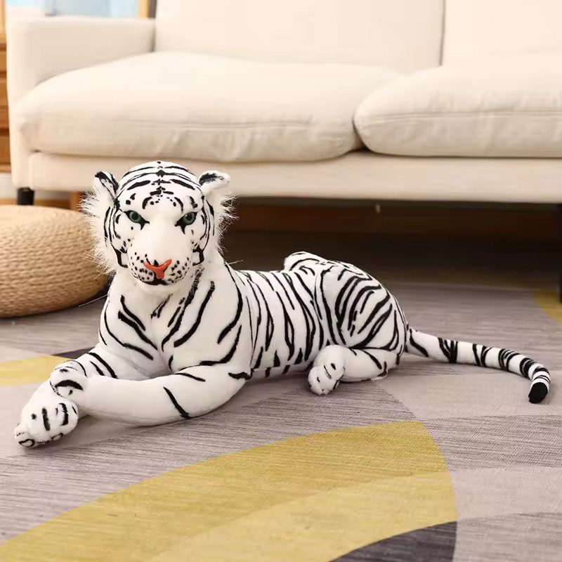 New Curvaso White Tiger Large Cuddly Plush Animal Stuffed Soft Toy Gift 50cm