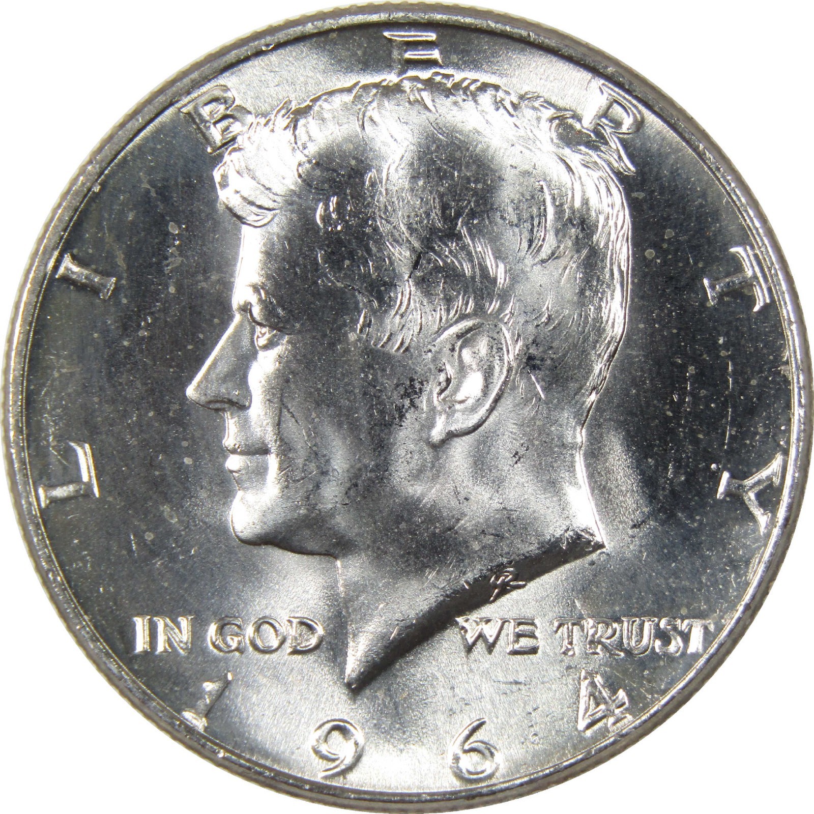 Uncirculated 1964 90% Silver U.S. Kennedy Half Dollar Coin Uncirculated 1964 90% Silver U.S. Kennedy Half Dollar Coin