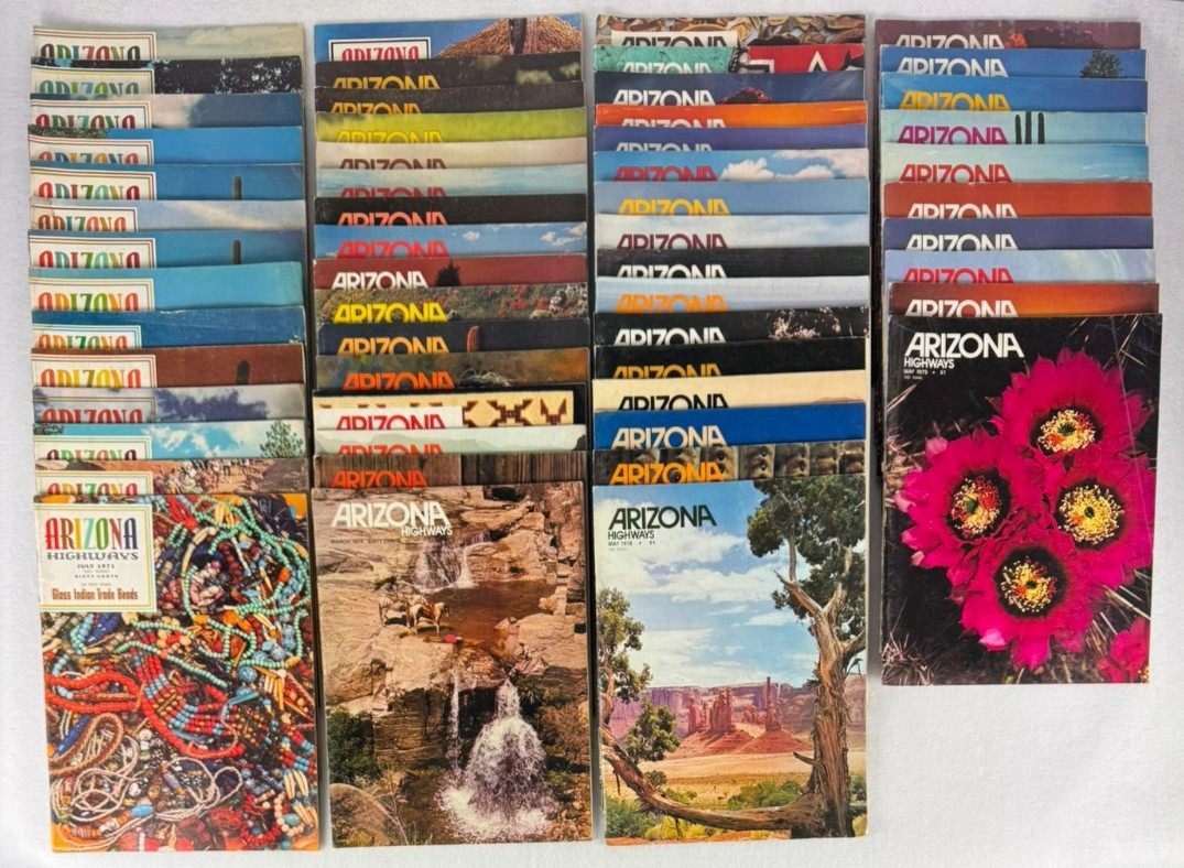 Vintage Arizona Highways Magazines Lot 1970–1979 - 56 Issues