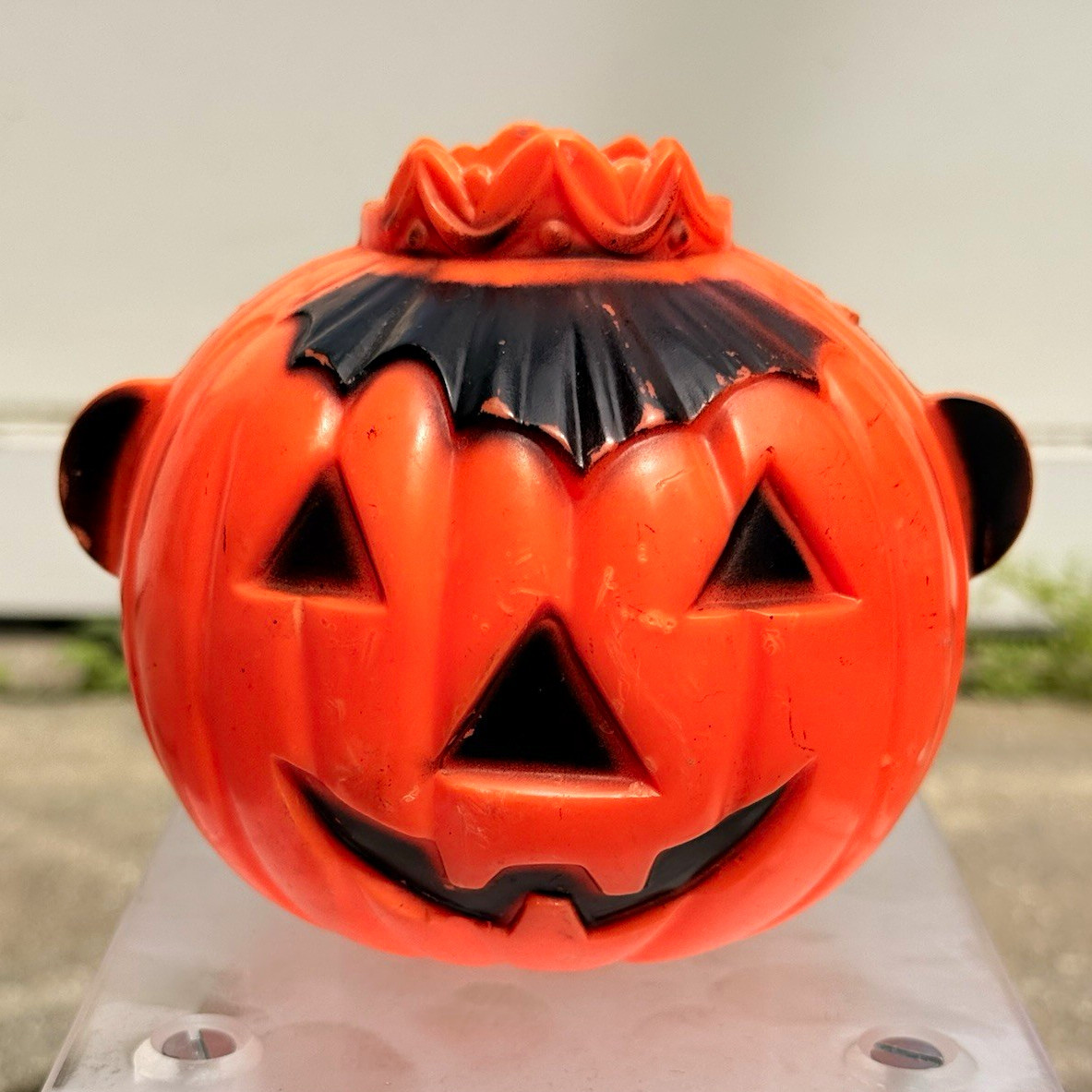 Vintage Tico Rosbro Halloween JOL Jack O Lantern Candy Container Queenie w/Crown