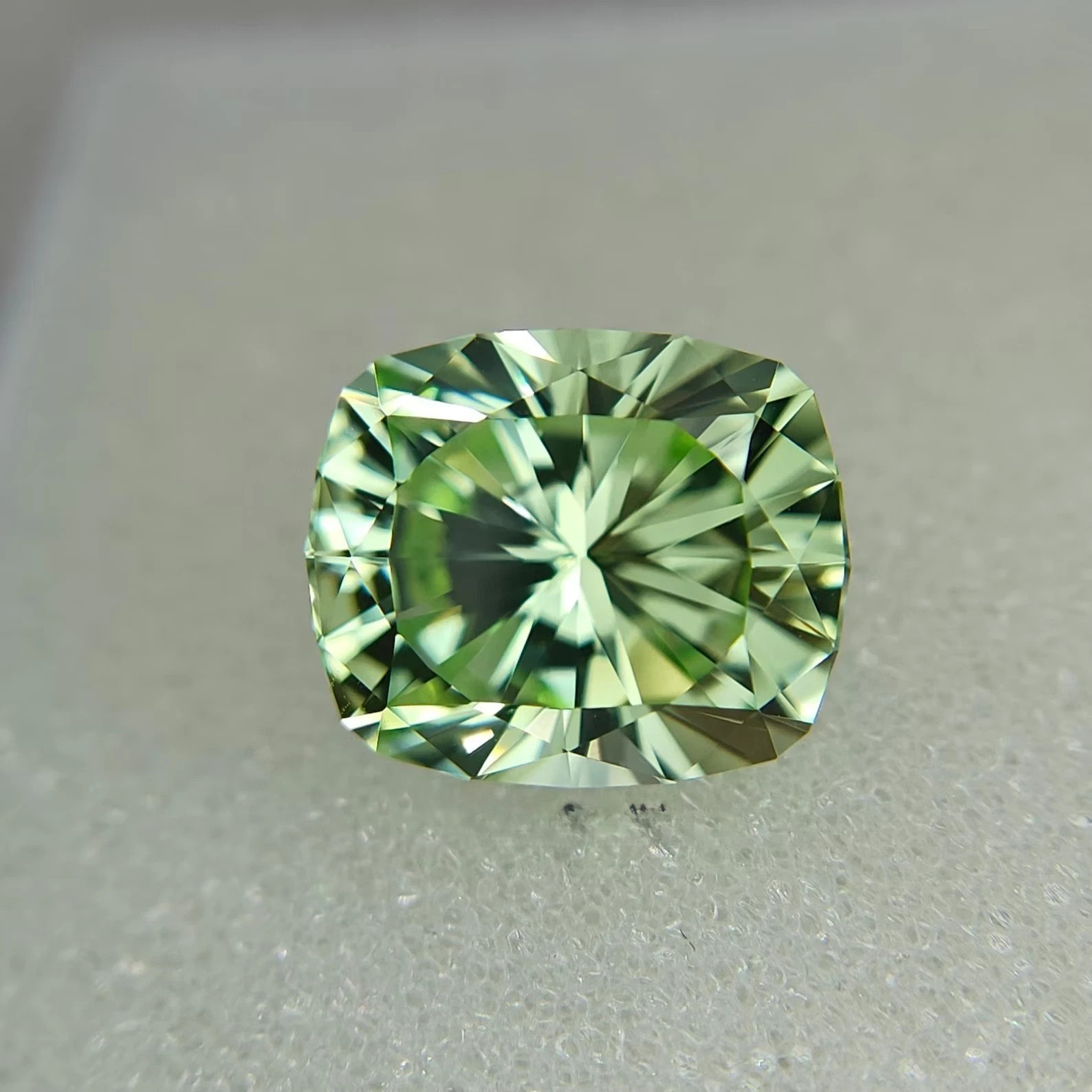 Precision Cut Mint Sapphire, 10.40 Ct Cushion Cut Loose Certified Gemstone