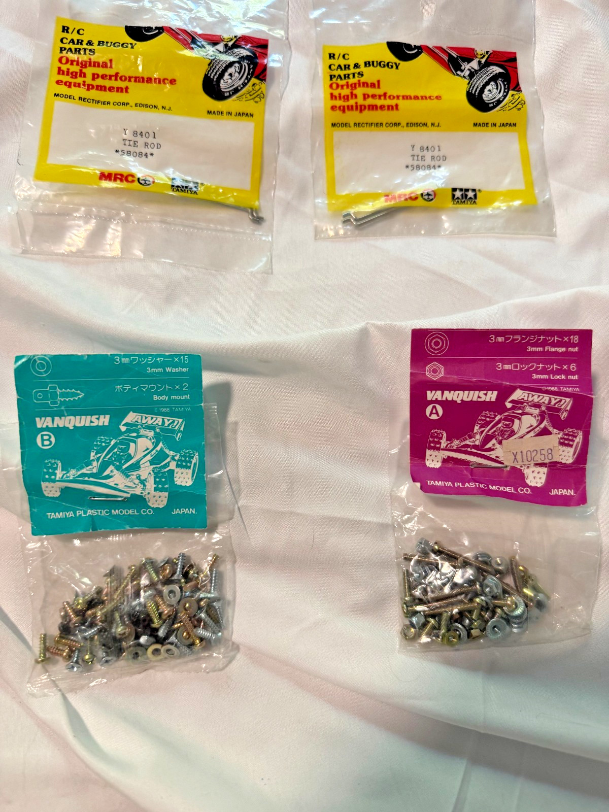 Vintage Tamiya Rc Car Parts /Screws Hardware Lot Rare for  Vanquish