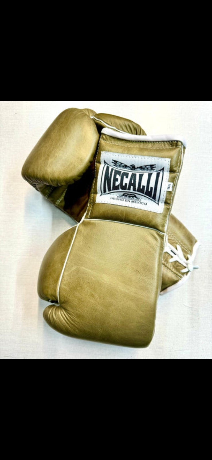 Necalli Professional Premier Leather Boxing Gloves 16oz Sage
