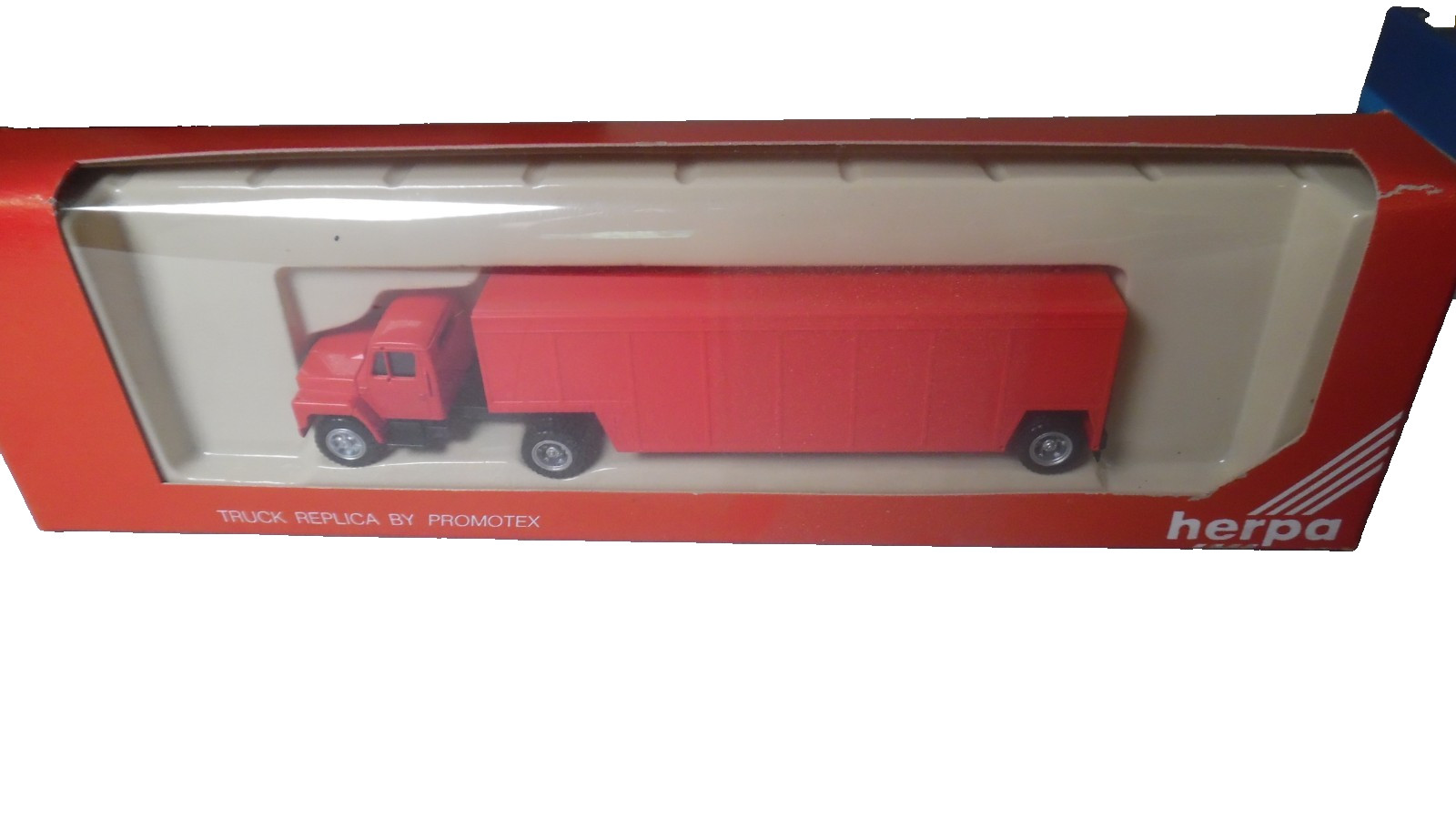 Herpa Promotex Red Undecorated Plastic Trailer Truck  1/87 HO Scale