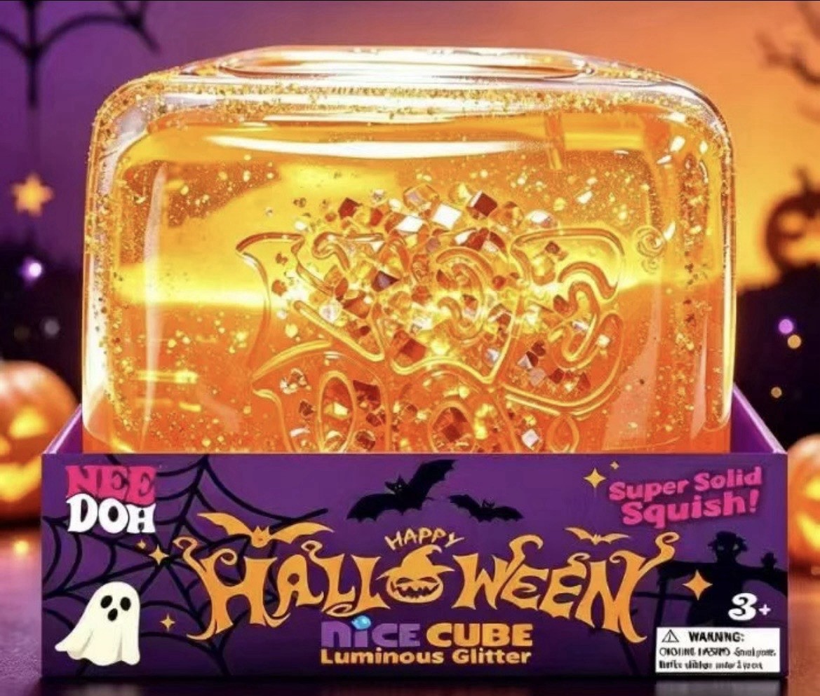 NeeDoh Halloween Nice Cube Luminous Glitter series Jumbo Size NeeDoh Halloween Nice Cube Luminous Glitter series Jumbo Size