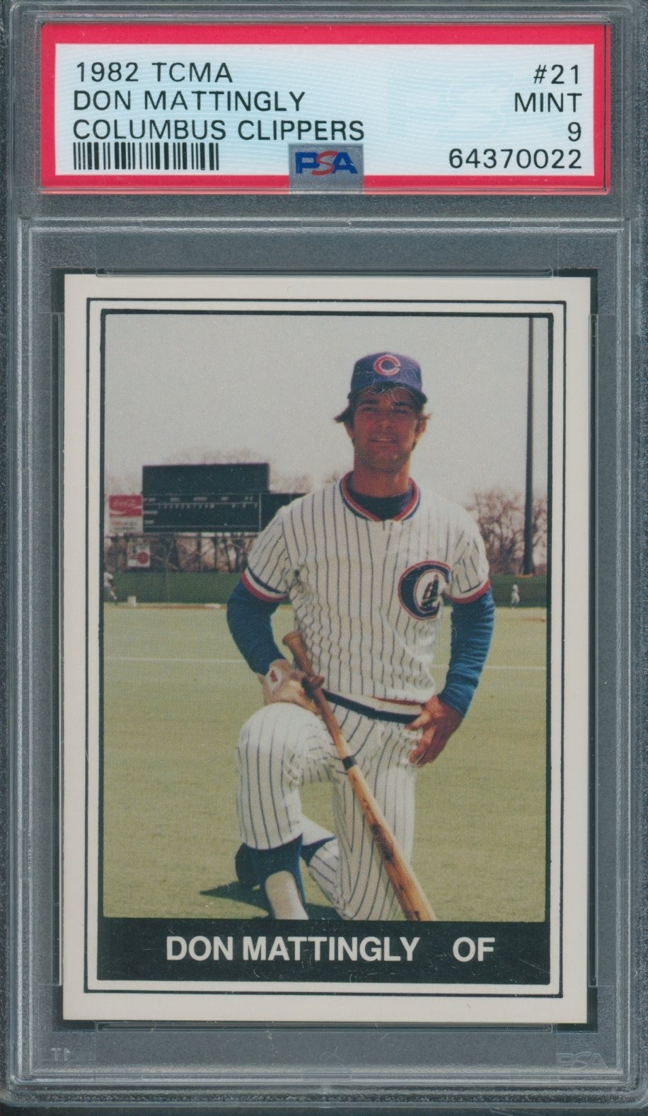 1982 TCMA Columbus Clippers #21 Don Mattingly PSA MINT 9 *0022