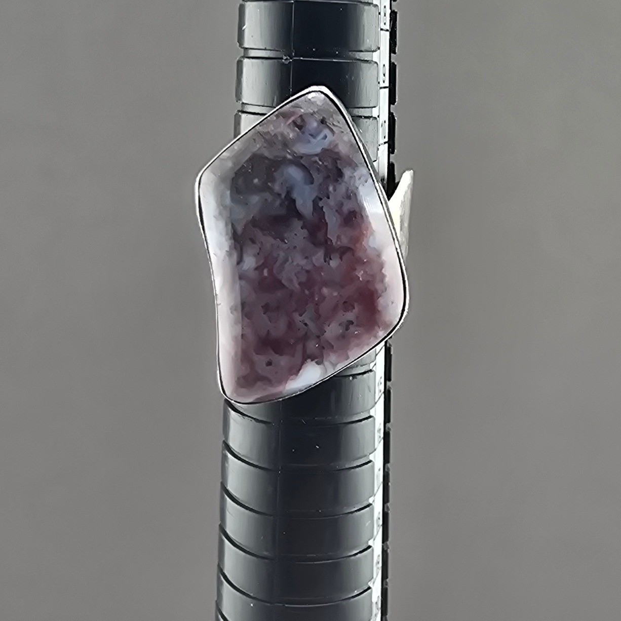 Vintage Estate Jay King DTR Ring Purple Stone Sterling Silver 925 Bypass 10.5