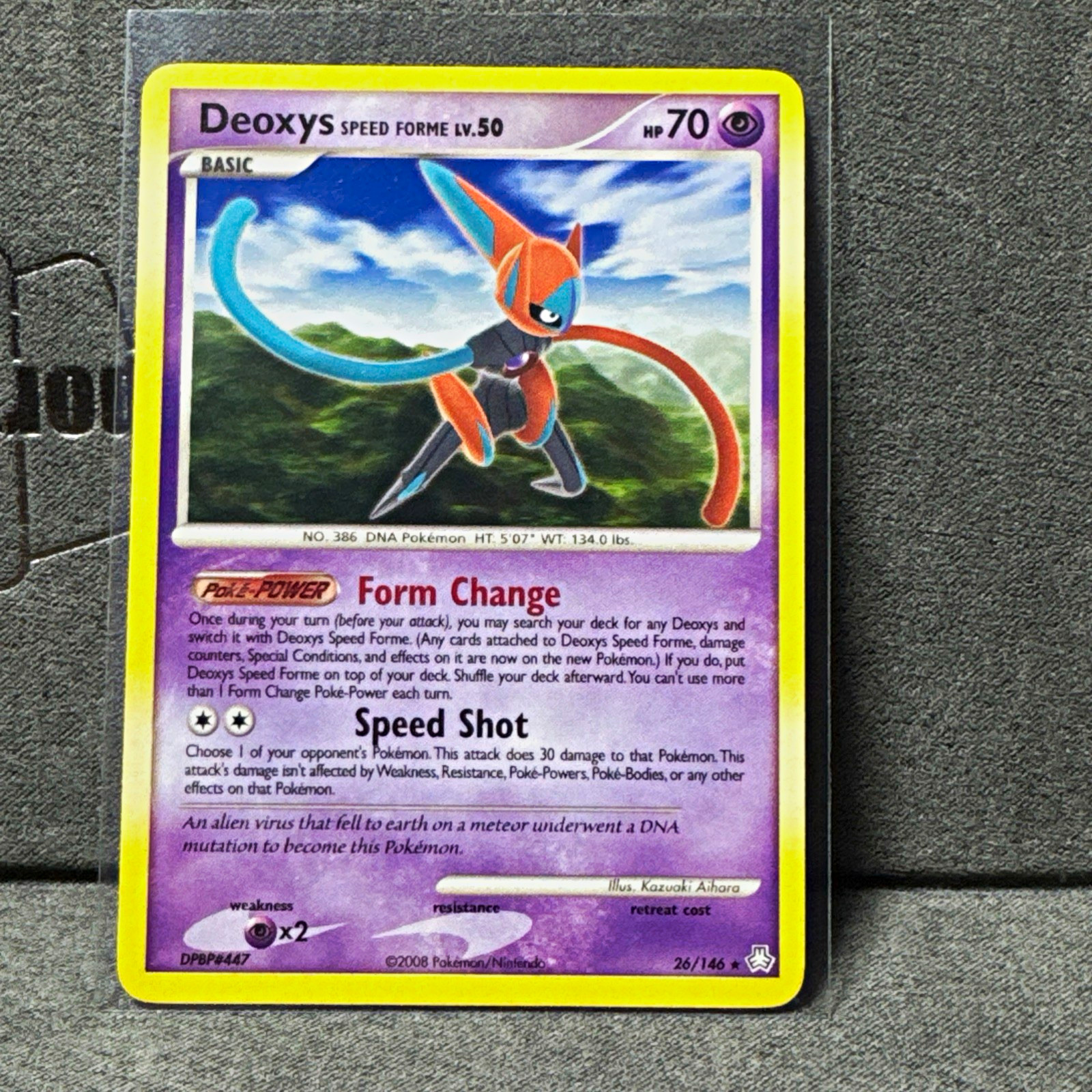Pokemon Deoxys Speed Forme 26/146 Reverse Holo Rare Diamond & Pearl 2008 EN Pokemon Deoxys Speed Forme 26/146 Reverse Holo Rare Diamond & Pearl 2008 EN