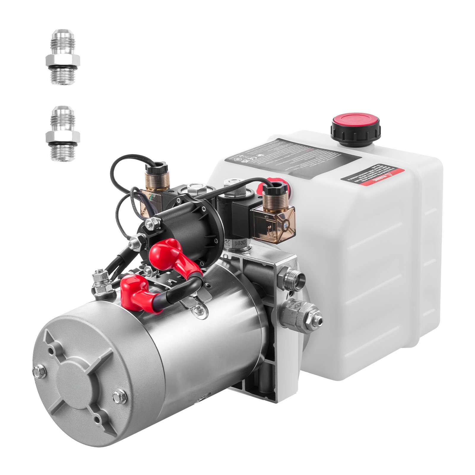 Uimoso 4 Quart Double Acting Hydraulic Pump Dump Trailer Pack DC 12V Power Unit