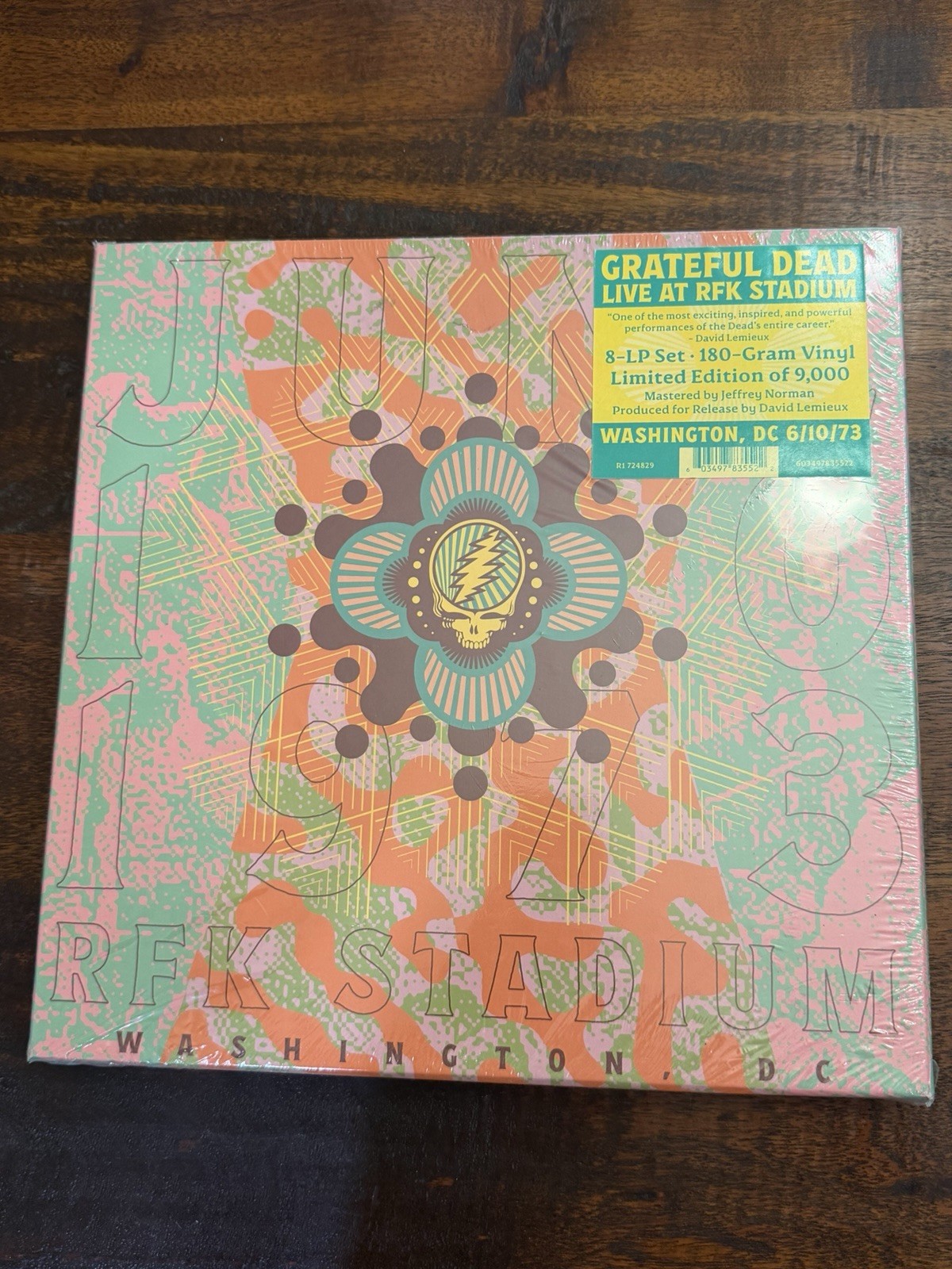 Grateful Dead Vinyl Record Live At RFK Stadium Sealed 8 LP Set Limited To 9000 Grateful Dead Vinyl Record Live At RFK Stadium Sealed 8 LP Set Limited To 9000