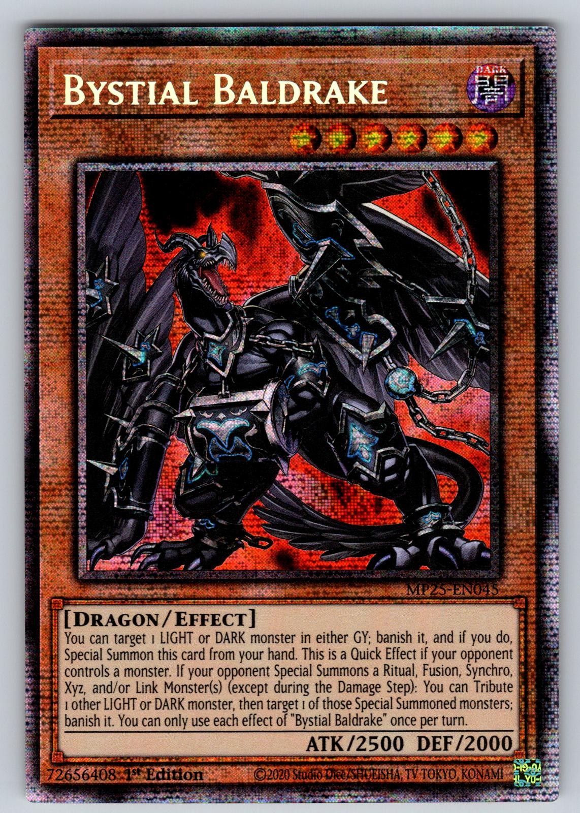 BYSTIAL BALDRAKE MP25-EN045 Starlight Rare 1st Edition Near Mint