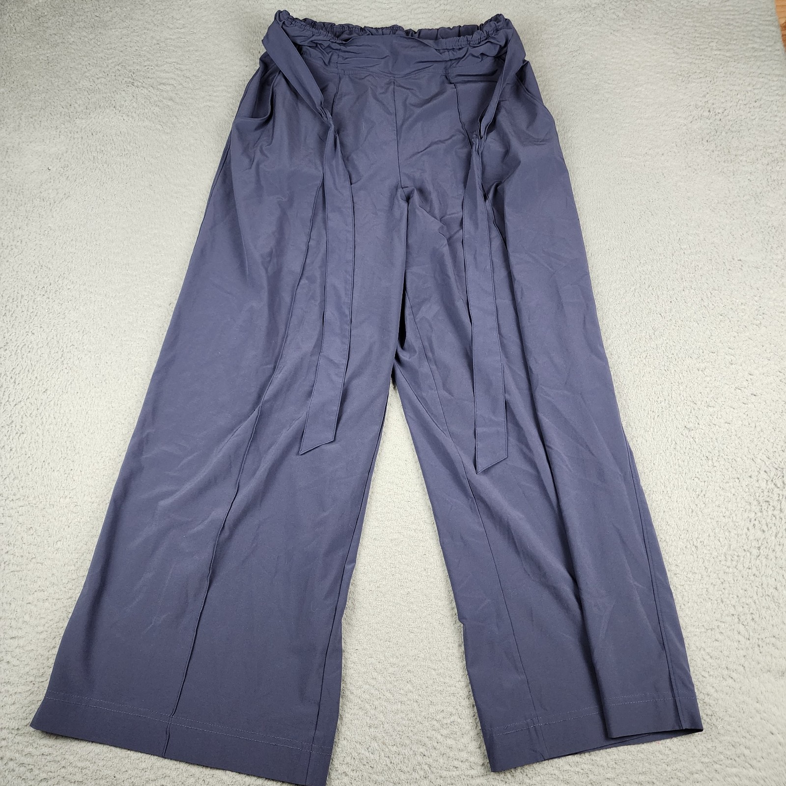 Lululemon Pants Womens 10 Blue High Rise Wide Leg Travel Career Pant