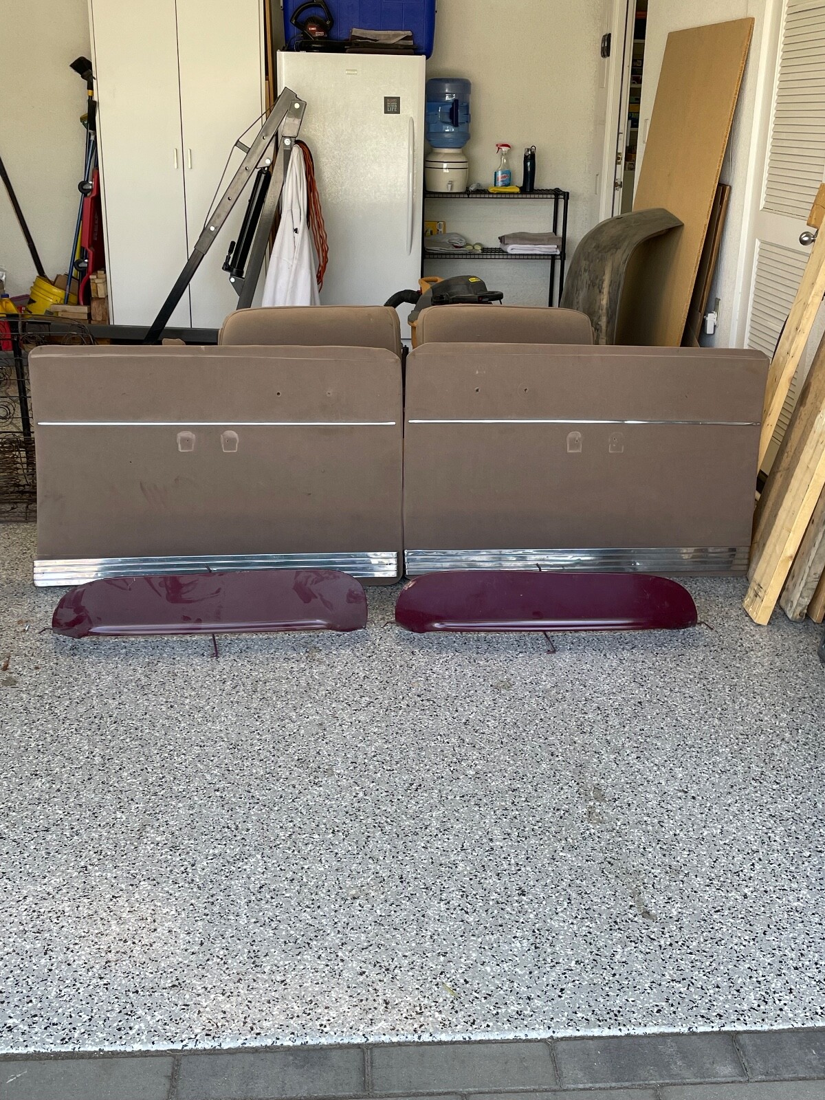1950  STUDEBAKER CHAMPION STARLIGHT COUPE FRONT AND REAR SEATS, REAR CONSOLES.