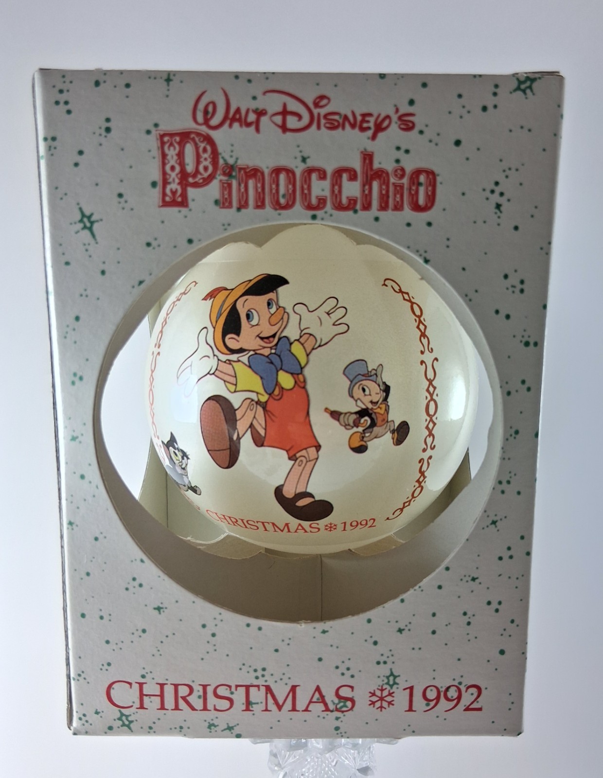 Vtg. 1992 Walt Disney\'s Christmas Ornaments - Pinocchio, Snow White, Cinderella