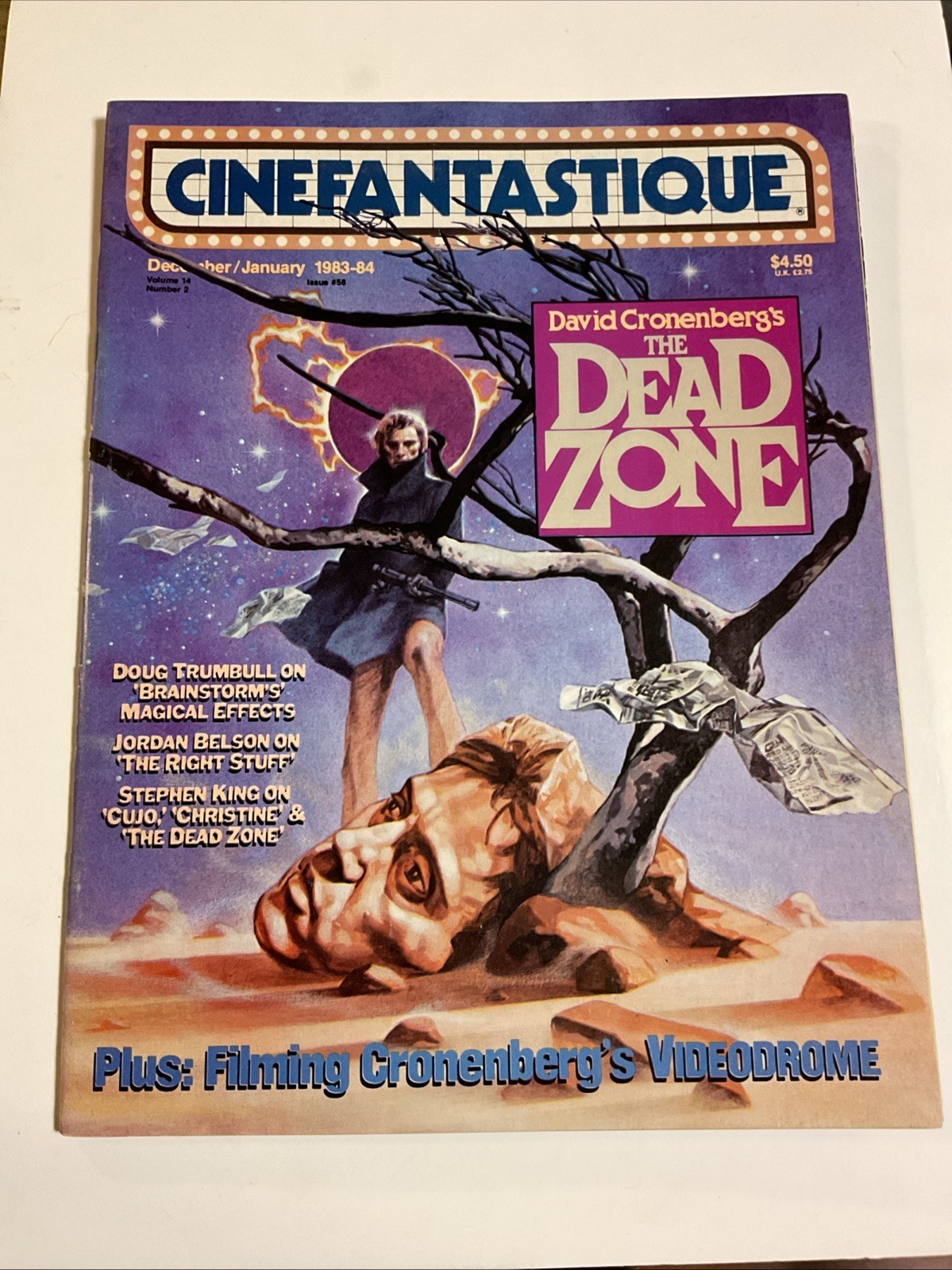Vintage 1983-84 CINEFANTASTIQUE Magazine VF-NM DEAD ZONE Stephen King HIGH GRADE
