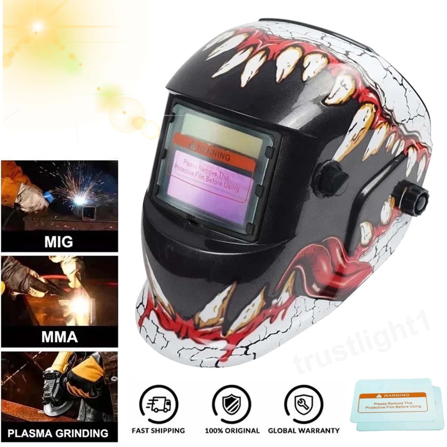 Solar Welder Helmet True Color Auto-Darkening Welding Helmet Arc Tig Mig Weld