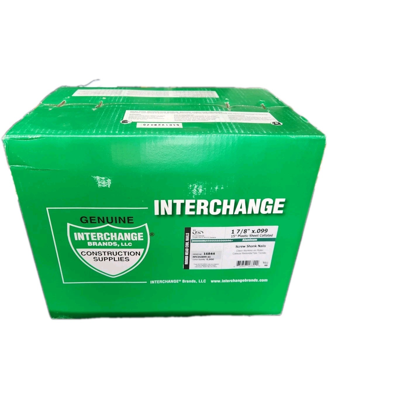 Interchange Aluminum Screw Shank Nails - 1 7/8