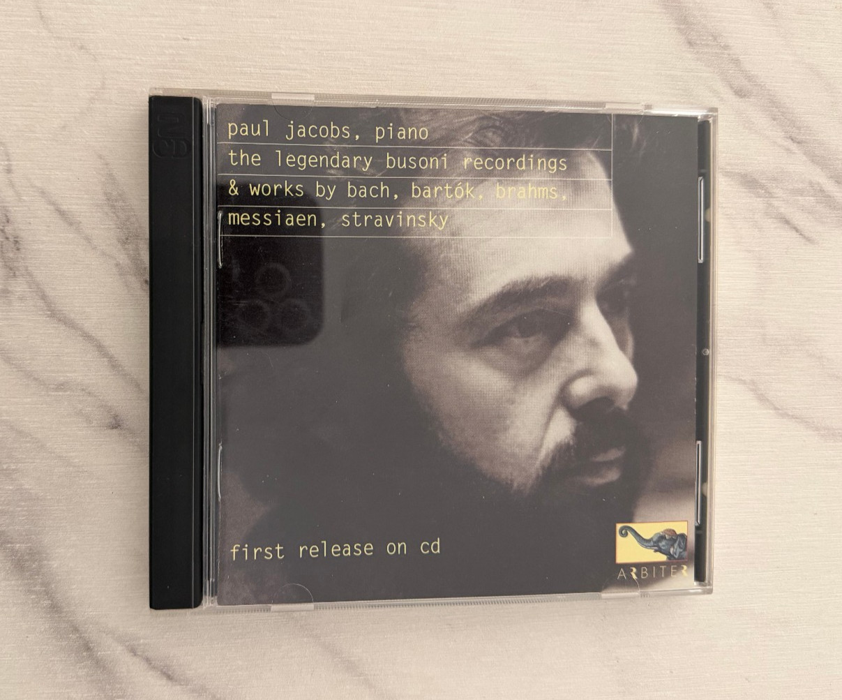 Paul Jacobs- The Legendary Busoni Recordings, Bach, Bartok, Brahms, Arbiter 2 CD