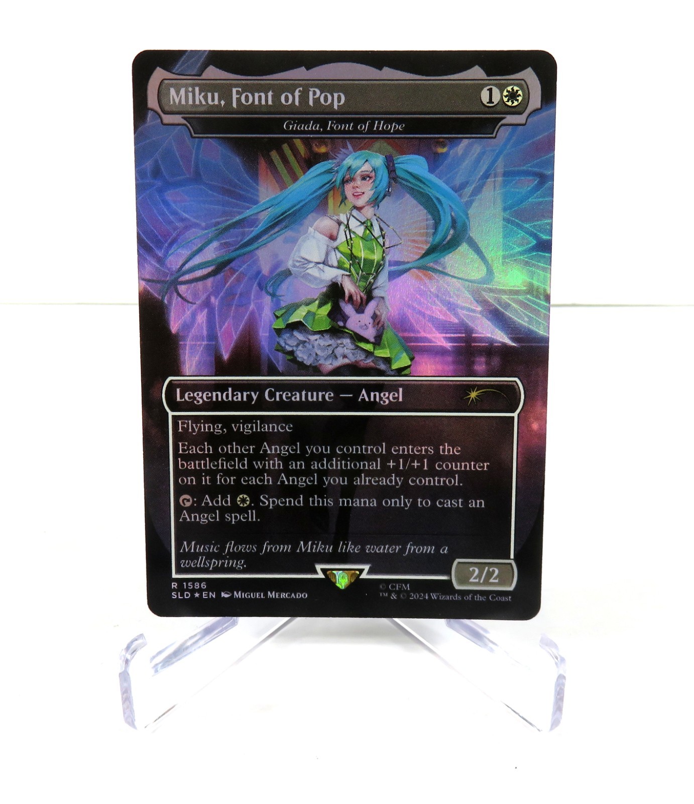 Miku, Font of Pop - Giada, Font of Hope (Rainbow Foil) Secret Lair Drop Foil
