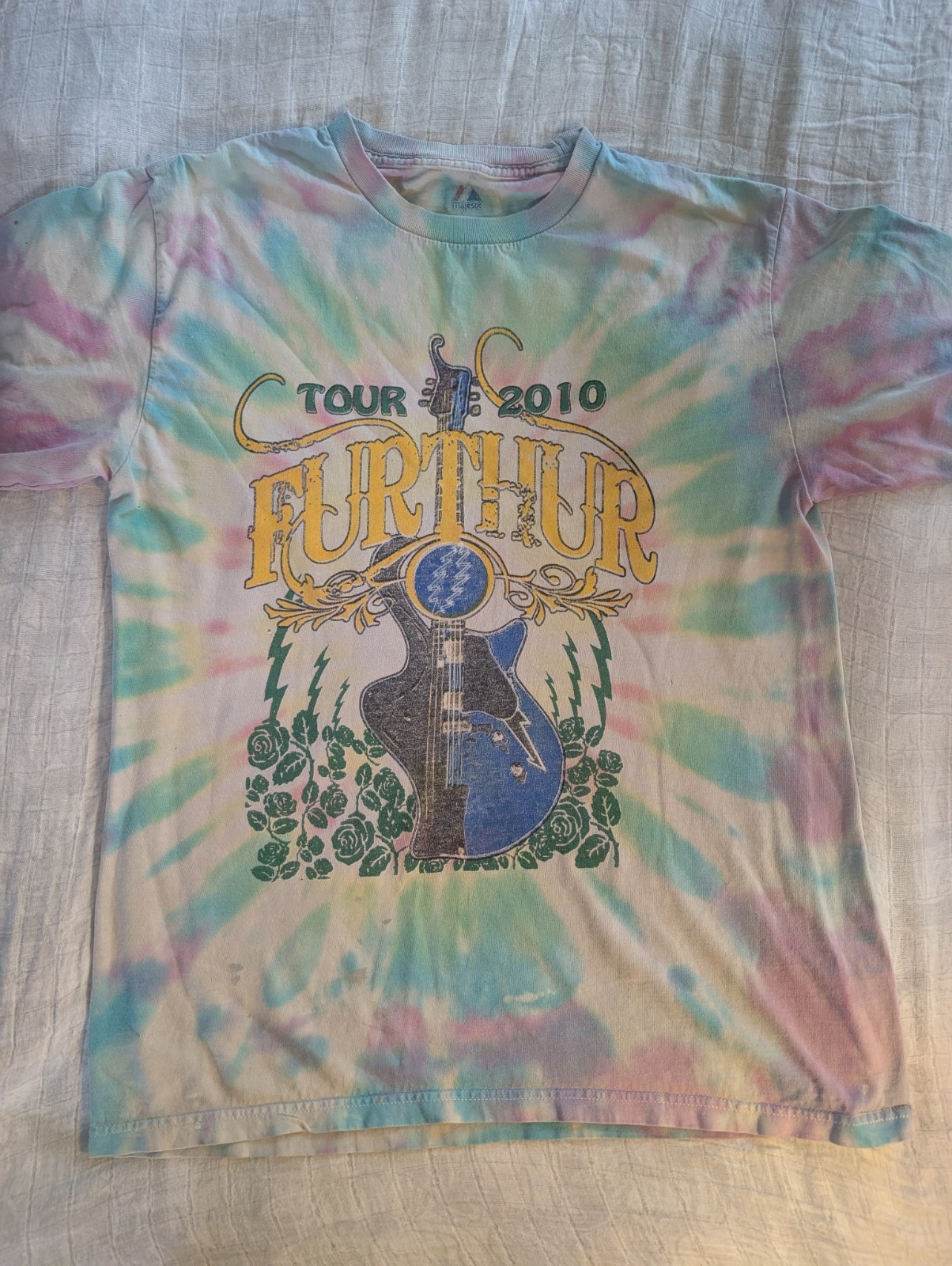 Vintage Concert T-shirt FURTHUR WEIR LESH GRATEFUL DEAD Tie Dye Tour 2010 Faded Vintage Concert T-shirt FURTHUR WEIR LESH GRATEFUL DEAD Tie Dye Tour 2010 Faded