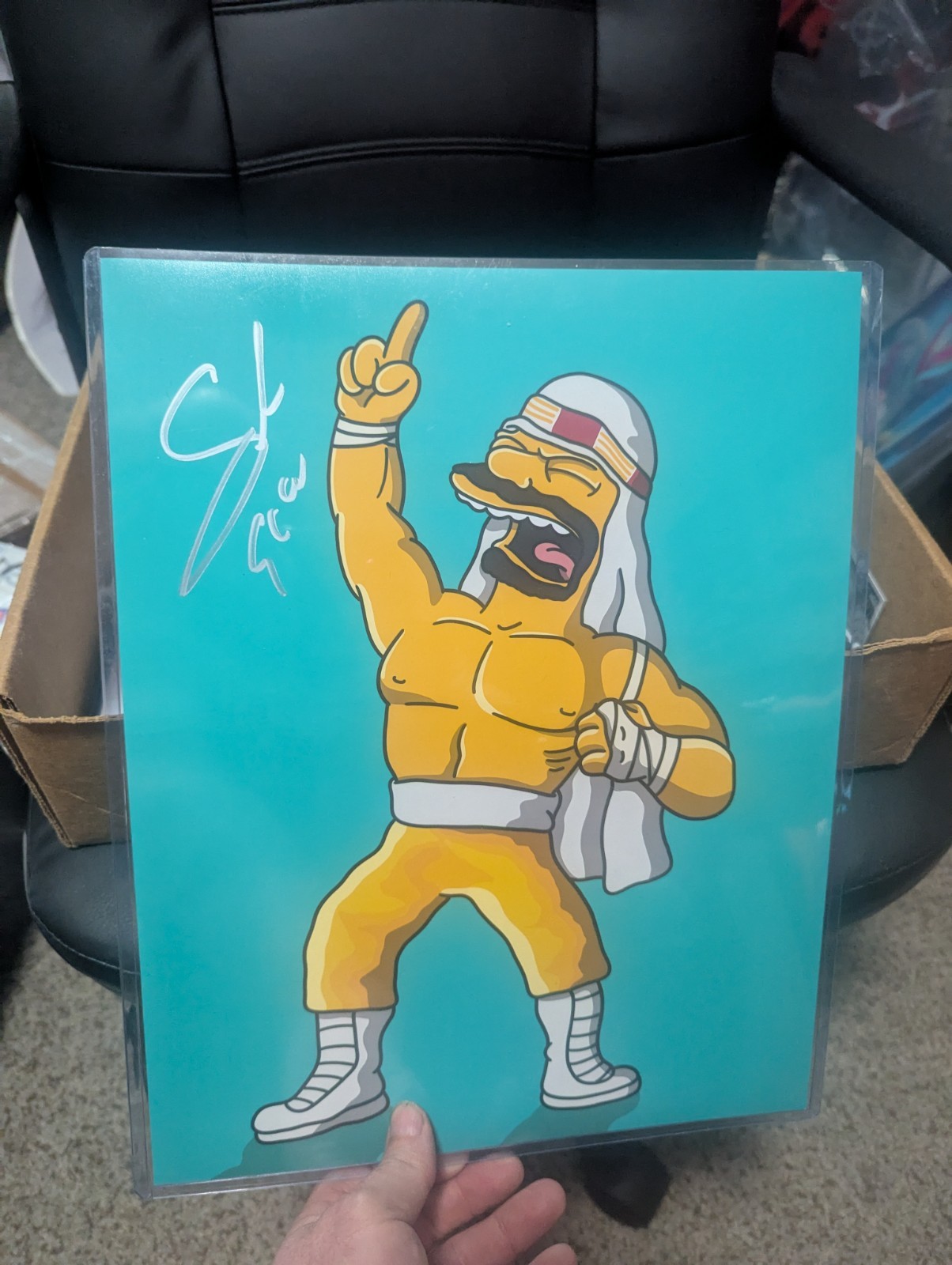 Sabu Signed 11x14 Simpsons Custom Photo ECW WWE WWF Sabu Signed 11x14 Simpsons Custom Photo ECW WWE WWF