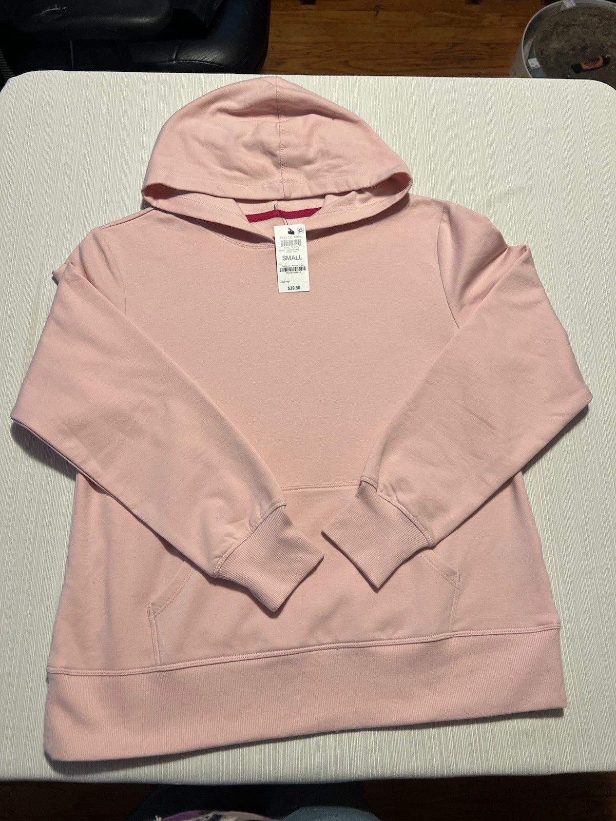 Ideology Pink Pullover Fleece Hoodie Logo Pocket Women\'s S Solid Athleisure Ideology Pink Pullover Fleece Hoodie Logo Pocket Women\'s S Solid Athleisure