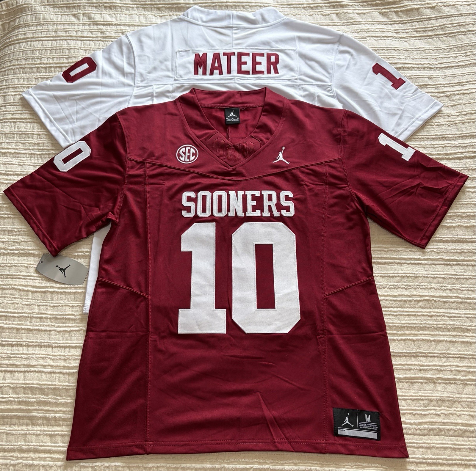 NEW John Mateer Oklahoma Sooners #10 Jersey SHIPS SAME DAY