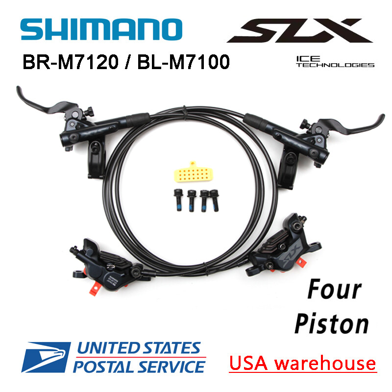 SHIMANO SLX BR-M7120 BL-M7100 Bike 4-Piston Hydraulic Disc Brake Front/Rear/ Set SHIMANO SLX BR-M7120 BL-M7100 Bike 4-Piston Hydraulic Disc Brake Front/Rear/ Set