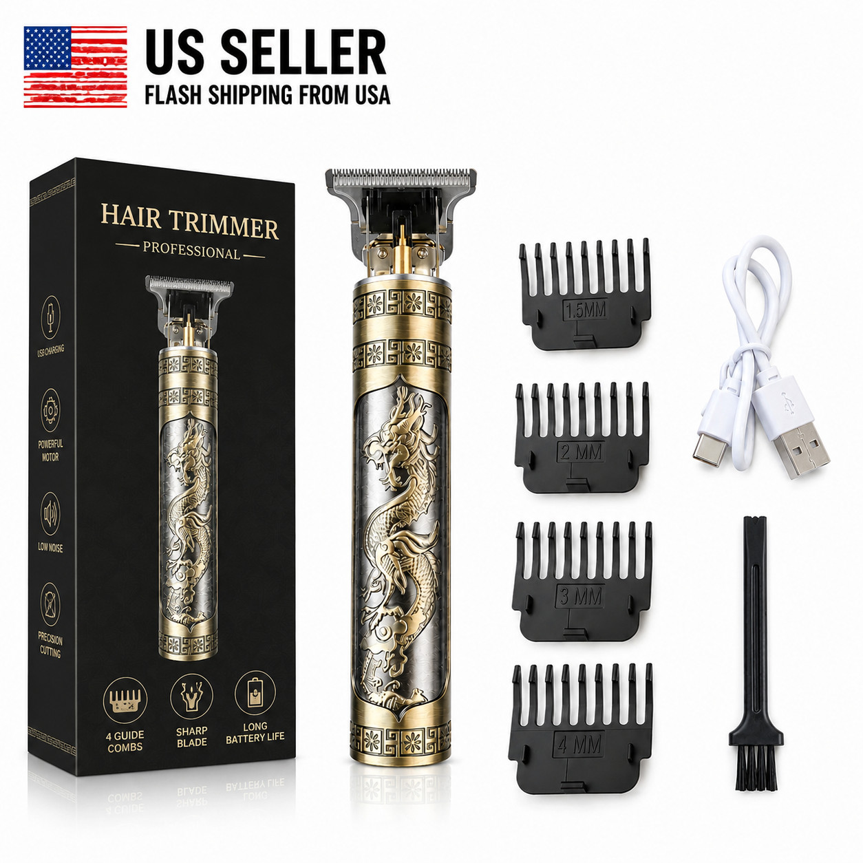 Vintage T9 Barbeador Dragon Beard Hair Trimmer Cutter Machine for Men