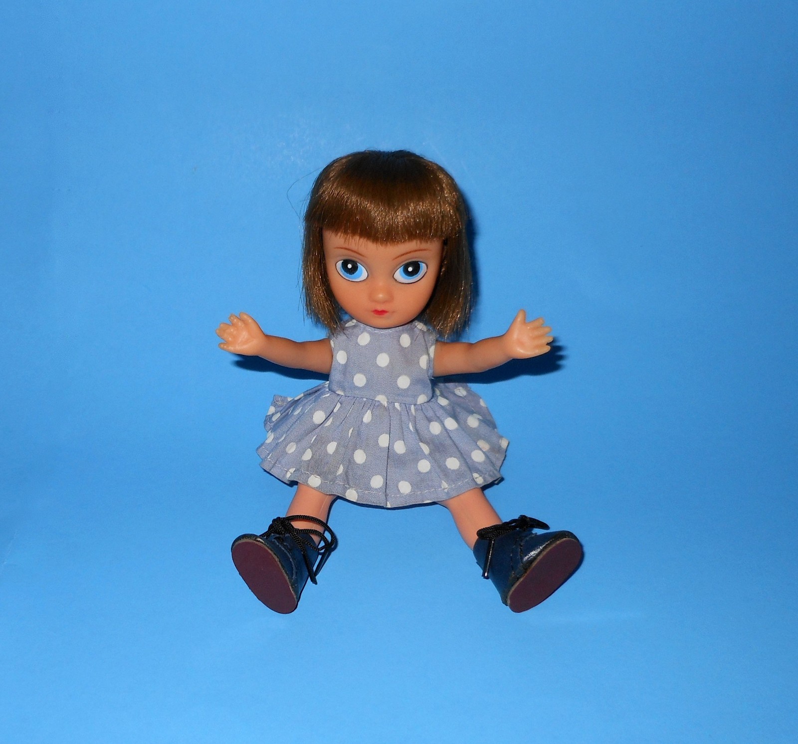 Vintage Herman Pecker Susie Sad Big Eyes Clone Doll 1960\'s Hong Kong 7\