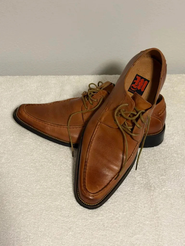 VTG Makaveli Branded Tupac Shakur Dress Shoes Men\'s 10 Tan Leather 3150 2Pac Box