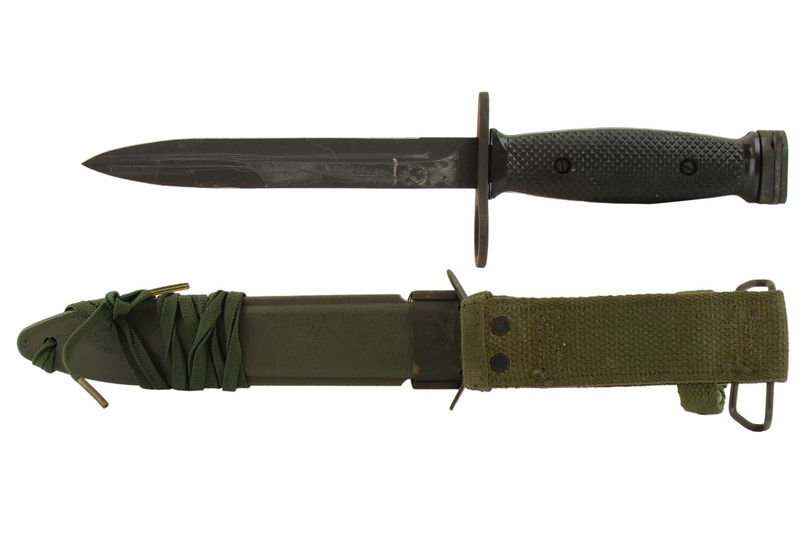 Original Colt M7 Bayonet w/ Scabbard Used Very Good-Excellent US Mil - 1432930 Original Colt M7 Bayonet w/ Scabbard Used Very Good-Excellent US Mil - 1432930