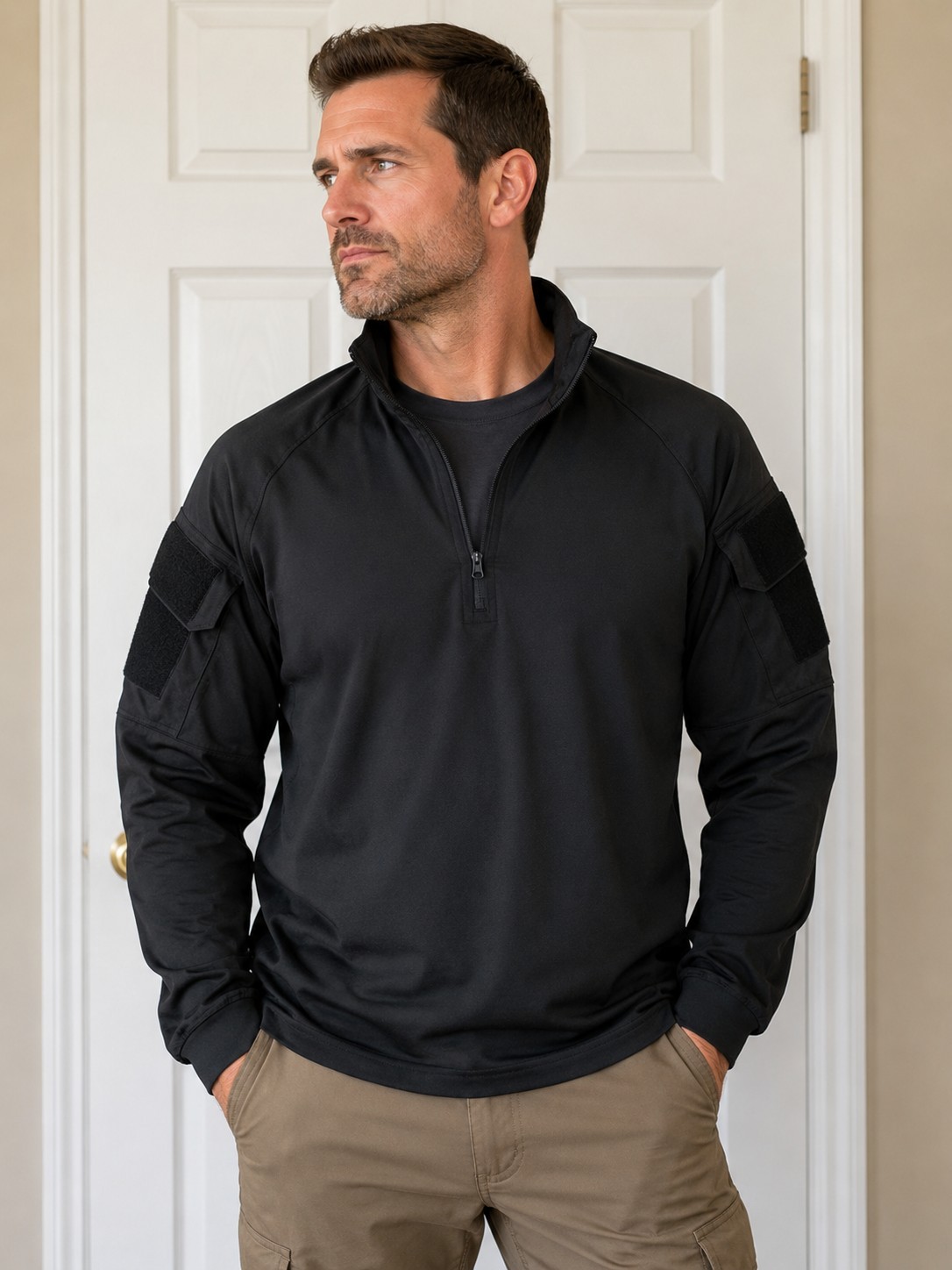 NEW LARGE MENS VERTX RECON COMBAT LONG SLEEVE SHIRT VTX8525 BLACK XLARGE NEW LARGE MENS VERTX RECON COMBAT LONG SLEEVE SHIRT VTX8525 BLACK XLARGE