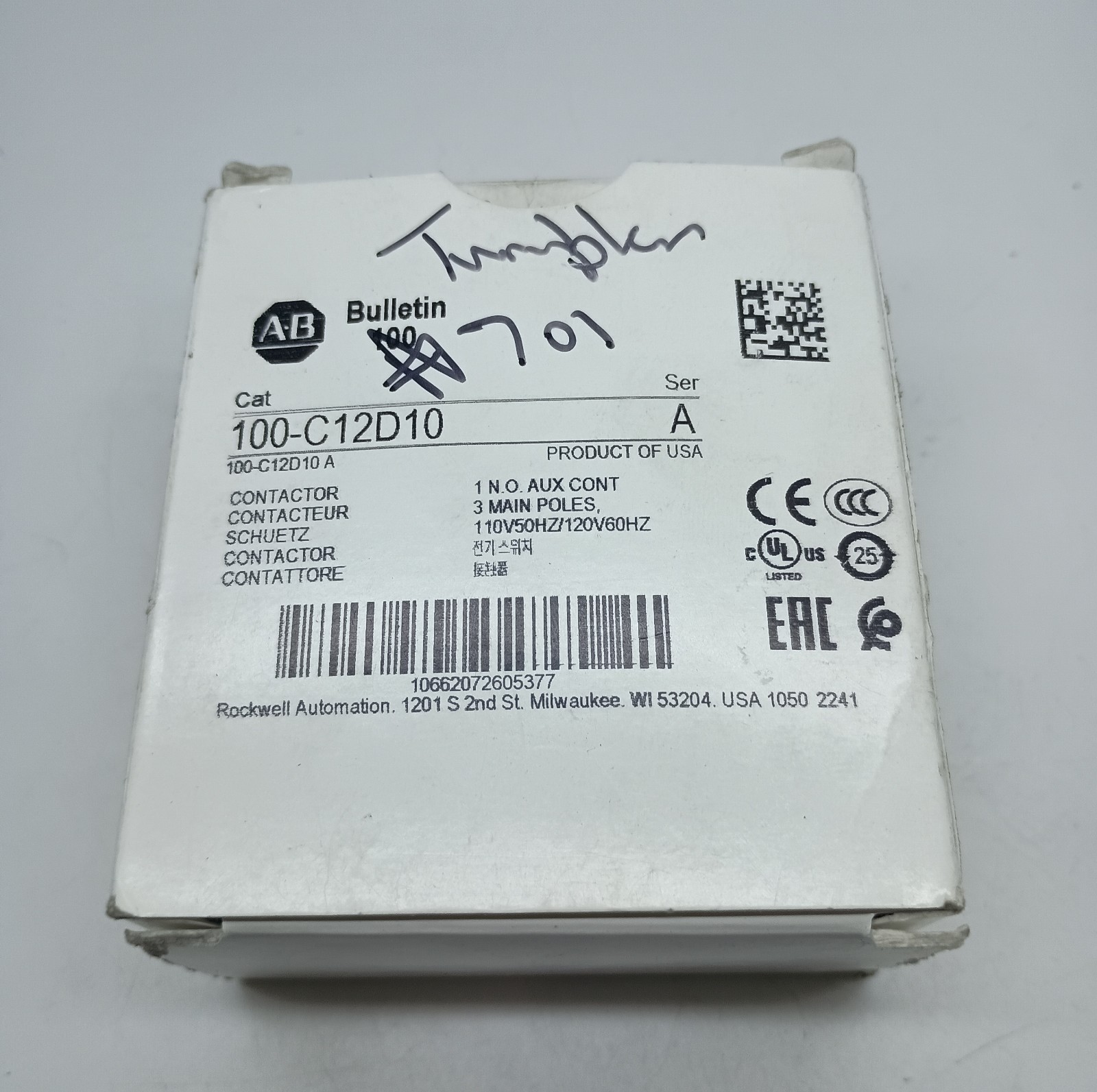 #M) Allen-Bradley 100-C12D10 AB 100C12D10 - Contactor New #M) Allen-Bradley 100-C12D10 AB 100C12D10 - Contactor New