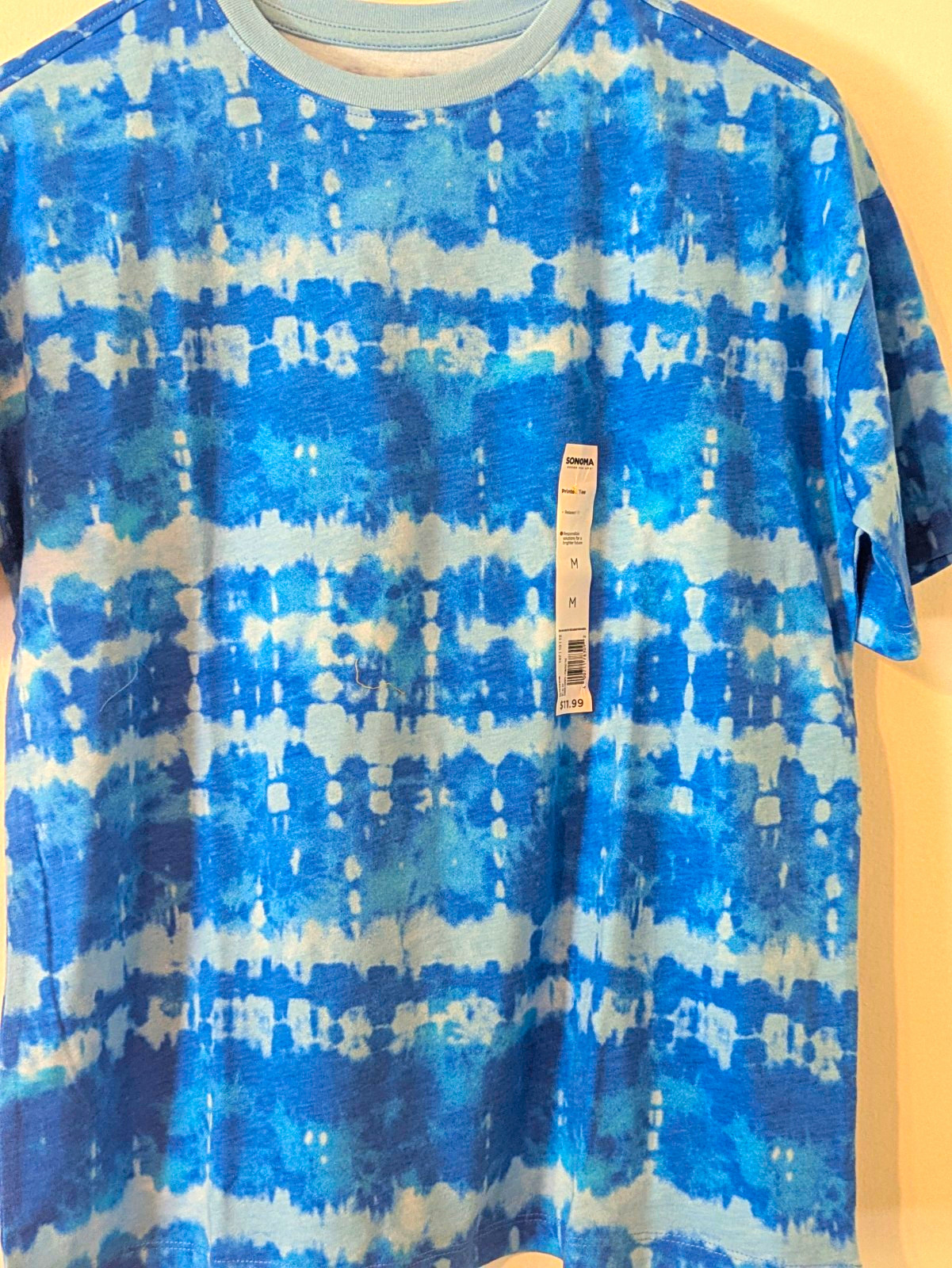 Sonoma Goods For Life Kids M Blue Tie-Dye Crew Neck Short Sleeve T-Shirt