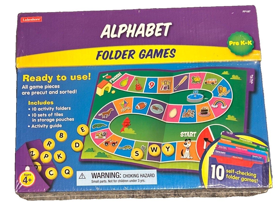 Lakeshore Alphabet Folder Games—Pre K-K FF197 Brand New & Sealed