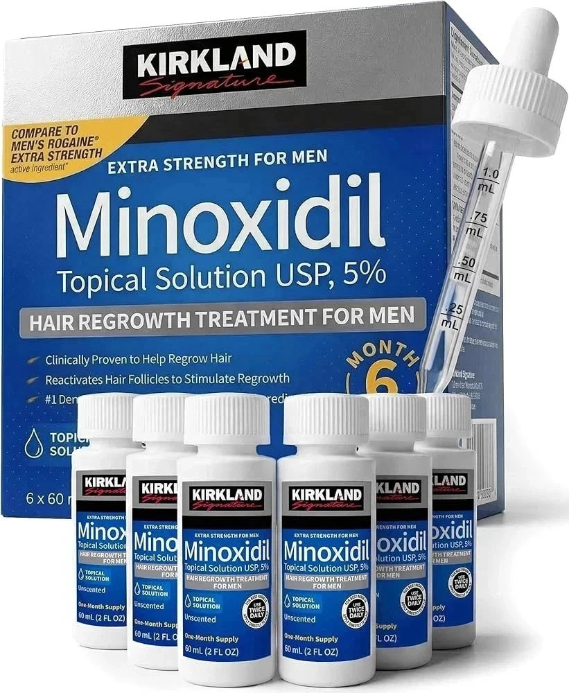 Kirkland Signature Minoxidil 5% Hair Regrowth Treatment for Men - 6 Month supply Kirkland Signature Minoxidil 5% Hair Regrowth Treatment for Men - 6 Month supply