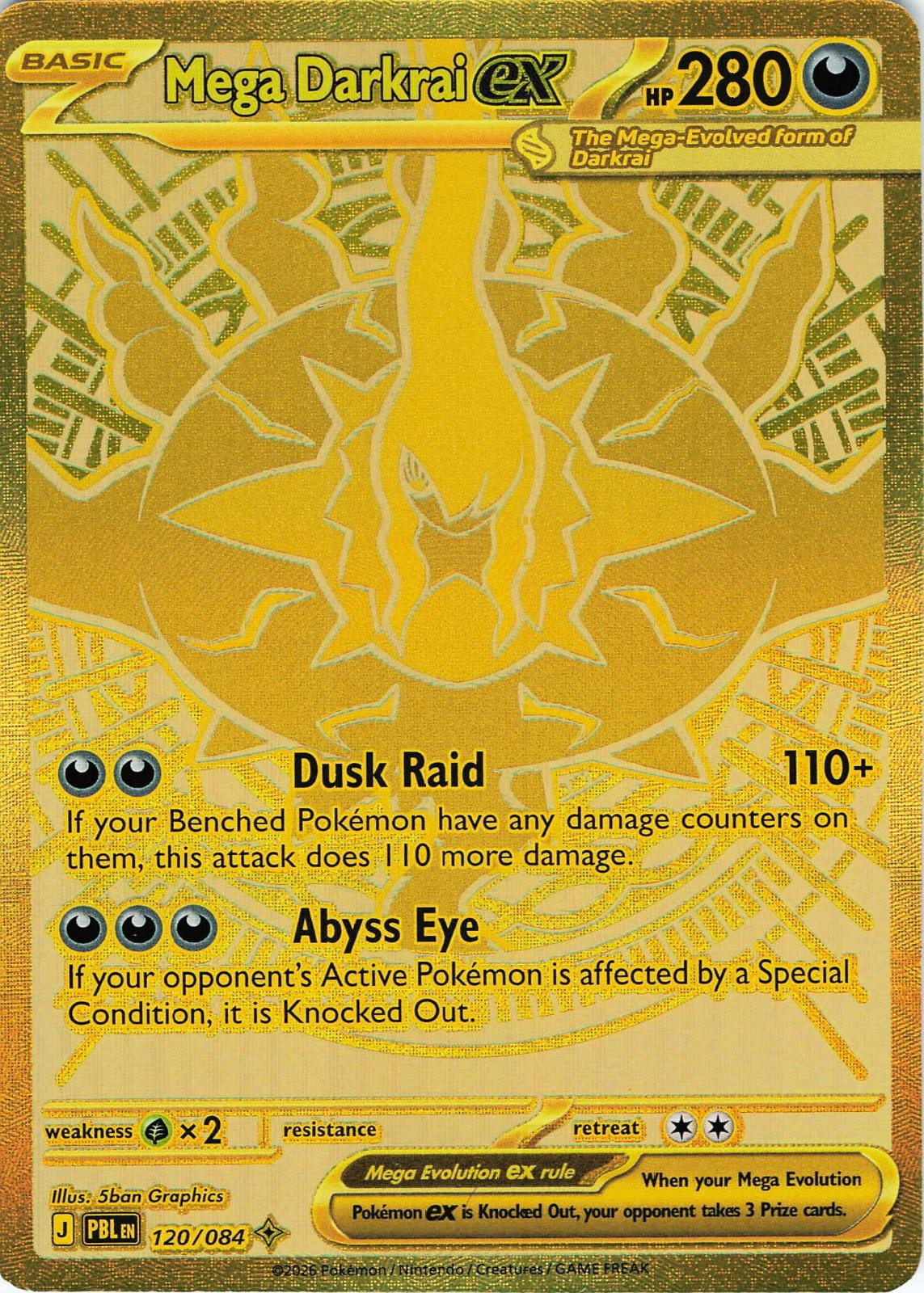 Mega Darkrai ex 120/084 Mega Hyper Rare Pitch Black Holo NM/M Mega Darkrai ex 120/084 Mega Hyper Rare Pitch Black Holo NM/M