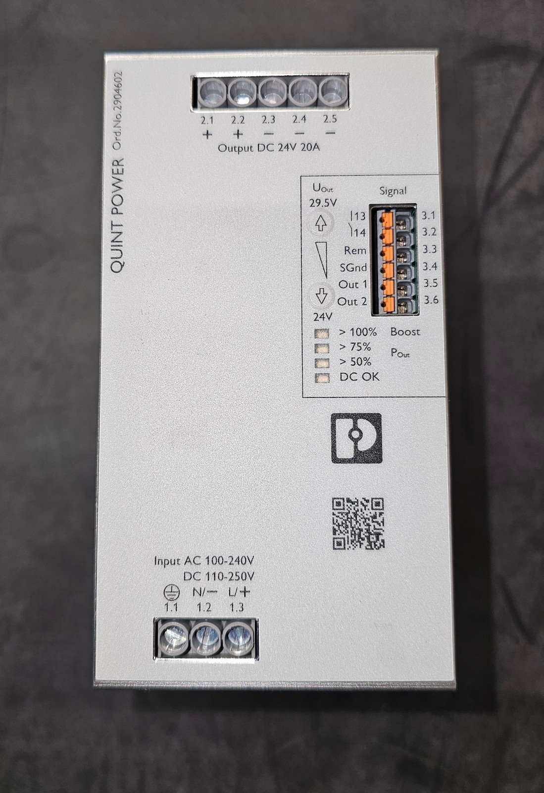 NEW - Sealed Box : Phoenix Contact QUINT4-PS/1AC/24DC/20 Power Supply 2904602