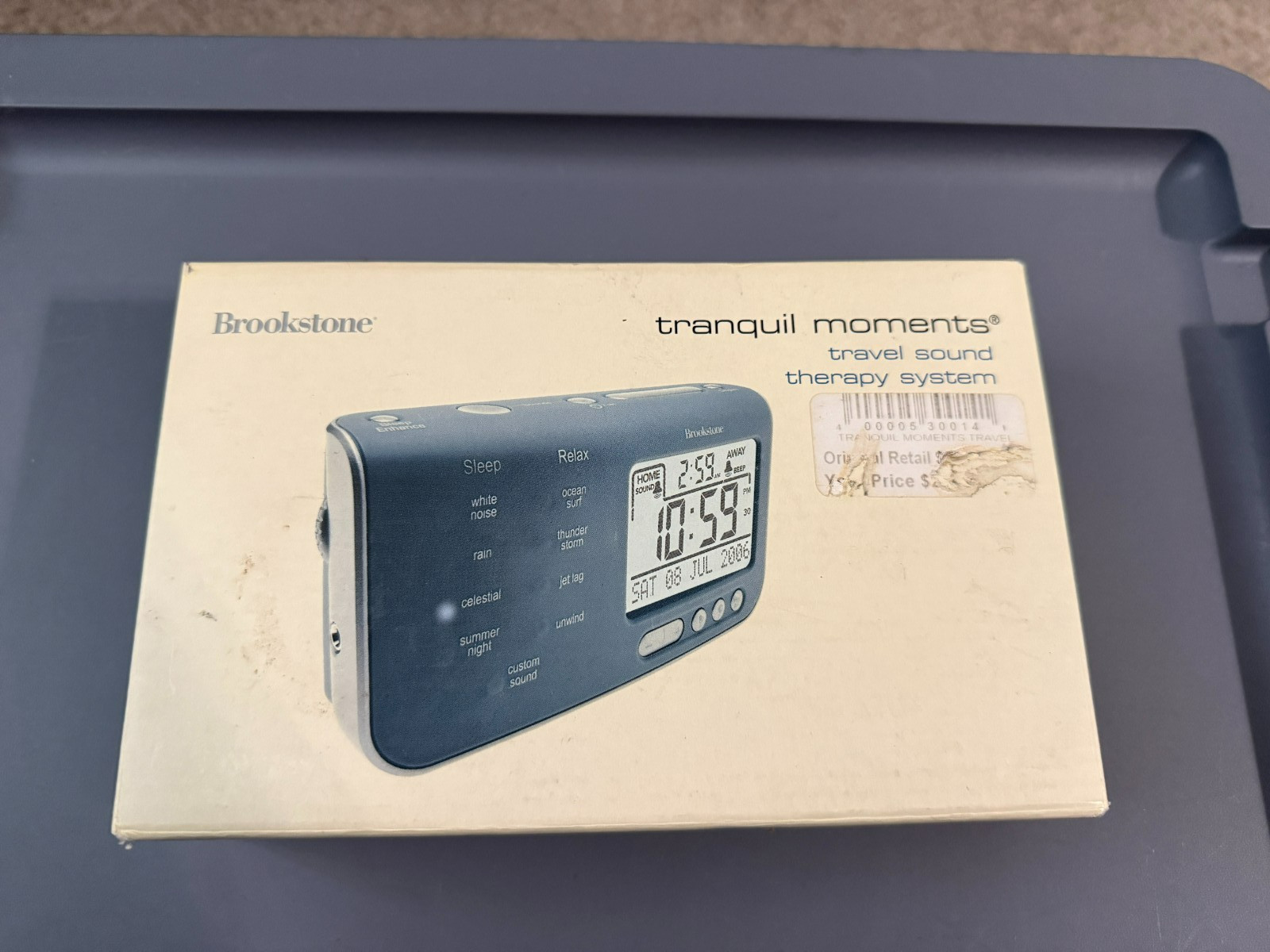 Brookstone Tranquil Moments Travel Sound Therapy System Model: 530014 NEW OPEN